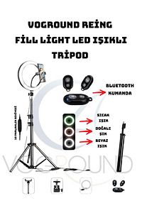 Reing Fill Light Led Işıklı Tripod 10 Inç Halka Youtuber Tiktok Makyaj Işığı Ayaklı 10 Inç Tripot38 ürün fotoğrafı