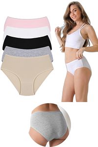 %100 PAMUK YÜKSEK BEL KADIN KÜLOT 5'Lİ PAKET SNM-5KLT ürün fotoğrafı