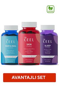 3'lü Cilt Vitamini, Uyku Vitamini ve Saç&Tırnak Gummy Vegan Çiğnenebilir Vitamini ürün fotoğrafı