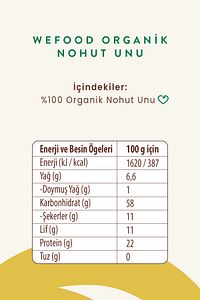 Organik Nohut Unu 350 gr ürün fotoğrafı