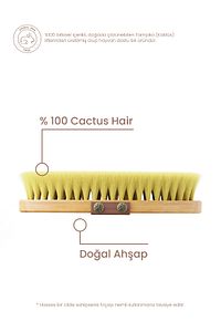 Selülit Karşıtı %100 Doğal Kaktüs Kılı Fırça - Ölü Deri Temizleyici Arındırıcı Vegan Ve Hayvan Dostu ürün fotoğrafı