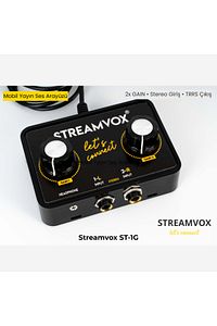 Streamvox St‑1g | Mobil Canlı Yayın Ses Arayüzü – Stereo Giriş & 2× Gain ürün fotoğrafı
