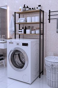 Cosar Group Çamaşır Makinesi Üstü Düzenleyici Banyo Rafı Makina Üstü Çok Amaçlı Dolap ürün fotoğrafı