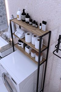 Cosar Group Çamaşır Makinesi Üstü Düzenleyici Banyo Rafı Makina Üstü Çok Amaçlı Dolap ürün fotoğrafı