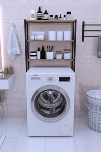 Cosar Group Çamaşır Makinesi Üstü Düzenleyici Banyo Rafı Makina Üstü Çok Amaçlı Dolap ürün fotoğrafı