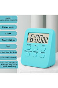 Alarmlı Dijital Öğrenci Sınav Kronometresi 24 Geri Sayım Cihazı Saat - Alarm 2 Kademeli Kronometre ürün fotoğrafı
