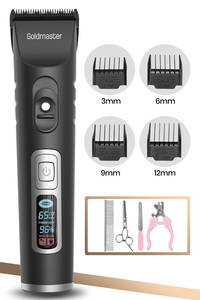 Yeni Versiyon Led Ekran 10 In 1 Şarjlı Kedi Köpek Tıraş Makinesi Pet Evcil Hayvan Tüy Kesme Aparatlı ürün fotoğrafı