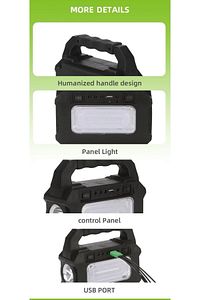 Solar Home Lighting At-999 Güneş Enerjili Şarjlı Aydınlatma Cihazı ürün fotoğrafı