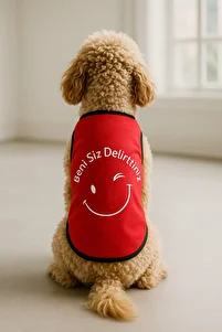 Yeni Sezon Köpek Ve Kedi Kıyafeti - Kırmızı Beni Siz Delirttiniz ürün fotoğrafı