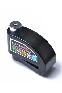 110 Db Siyah Motosiklet Alarmlı Disk Kilidi Hatırlatma Kablolu (SARI-SİYAH-YEŞİL-MAVİ-GRİ RENK) ürün fotoğrafı