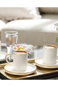 Marella Porselen 12 Parça 6 Kişilik Kahve Fincan Takımı 85 ml Gold ürün fotoğrafı