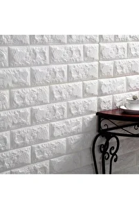 70x54cm(0,38M2) Tezgah Arası Kendinden Yapışkanlı Duvar Kağıdı Esnek Köpük Paneli 3d Boyutlu Beyaz ürün fotoğrafı
