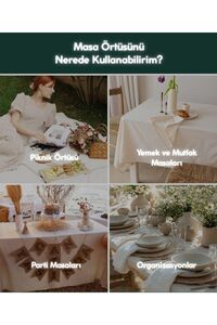 Doku | Organik Ham Keten Masa Örtüsü ürün fotoğrafı