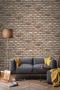 Bien 9030 Taş Tuğla Desen Duvar Kağıdı 53x1000 Cm , 5 M² ürün fotoğrafı