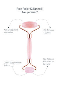 Pembe Kuvars Roller Ve Pembe Kalp Gua Sha Yüz Masaj Aleti Seti Keseli Değerli Doğal Taş Sertifikalı ürün fotoğrafı
