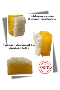 Dekoratif Hediyelik %100 El Yapımı Doğal Kabak Lifli Kojik Asit Sabunu 120 gr ürün fotoğrafı