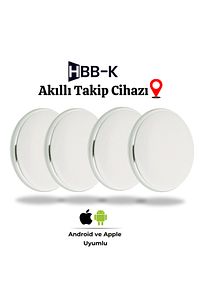 Beyaz Ios & Android Uyumlu Airtag Akıllı Gps Takip Cihazı( 4'lü Paket) ürün fotoğrafı