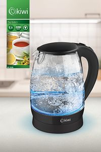 Kk3328 Cam Su Isıtıcı Kettle Siyah ürün fotoğrafı