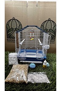 ÇİFT KAPILI 30x23x37(YÜKSEKLİK) IZGARALI VE ÇEKMECELİ ADATOYS MUHABBET KUŞU KAFESİ ürün fotoğrafı