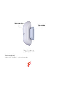 Akıllı Kablosuz Kapı Pencere Sensörü, Mobil Bildirim, Wifi, Uzaktan Takip, Google Asistan Ve Tuya ürün fotoğrafı