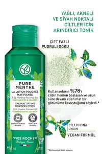 Karma-Yağlı-Sivilce Eğilimli Cilt, Siyah Nokta Karşıtı Pudralı Tonik-Glikolik Asit-Pure Menthe-150ml ürün fotoğrafı