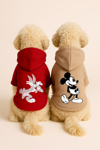 Kapişonlu Polar Sweatshirt Köpek Ve Kedi Kıyafeti & Elbisesi - Buggs & Mickey 2'li Fırsat Paketi ürün fotoğrafı