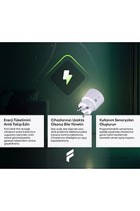Akıllı Priz, Wifi, Uzaktan Kontrol, Anlık Enerji Tüketim Takip, Zamanlayıcı ürün fotoğrafı