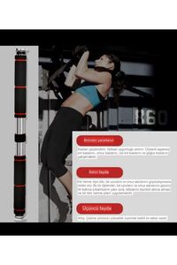 Koridor Kapı Barfiksi Barfix Aleti Çubuğu Çekme Barı 80-130 Cm Arası Barfiks Demiri Barı ürün fotoğrafı