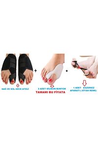 2 Li Set Ayak Baş Parmak Parmağı Kemik Kemiği Çıkıntısı Için Aparat Atel Halluks Valgus Bunyon ürün fotoğrafı