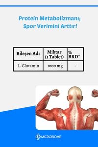 L-glutamin Tek Talbette 1000 Mg L-Glutamin 60 Tablet Aminoasit Amino Asit (L-GLUTAMİNE) ürün fotoğrafı