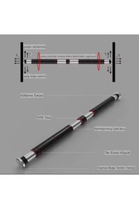 Koridor Kapı Barfiksi Barfix Aleti Çubuğu Çekme Barı 80-130 Cm Arası Barfiks Demiri Barı ürün fotoğrafı