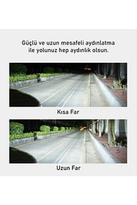 H4 Duo Led Xenon Şimşek Etkili Beyaz Zenon H4 ürün fotoğrafı
