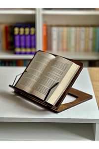 Ahşap Kitap Okuma ve Tablet Standı Ceviz ürün fotoğrafı