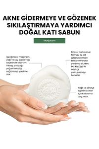 Akne Gidermeye & Gözenek Sıkılaştırmaya Yardımcı Marjoram Doğal Katı Sabun 120 gr ürün fotoğrafı