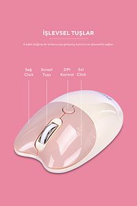 KM-6284 WHISKER Renkli Tuşlu Bej Kablosuz Q Klavye + Mouse Set ürün fotoğrafı