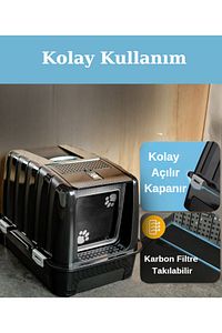 Büyük Boy Kapalı Kedi Tuvaleti ürün fotoğrafı