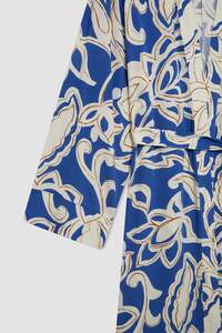 Relax Fit Desenli Uzun Viskon Kimono C9688AX24SM ürün fotoğrafı