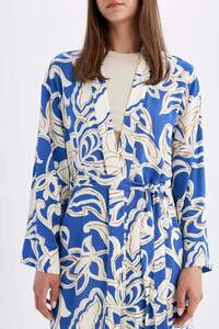 Relax Fit Desenli Uzun Viskon Kimono C9688AX24SM ürün fotoğrafı