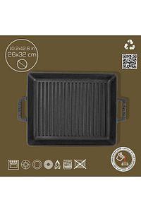 IZGARA TAVA 26X32 METAL KULPLU LVECOGT2632T3 ürün fotoğrafı