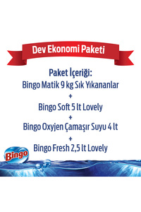 "Dev Ekonomi Paketi ; Matik 9 kg Sık Yıkananlar + Soft 5 ltLovely + Fresh 2,5 lt L ürün fotoğrafı