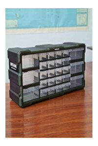 Mono Blok Çekmece Seti 26'li Hobby Organizer Seti Monoblok Çekmece Vida Dübel Kutusu Takı ürün fotoğrafı