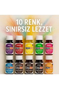 Gıda Boyası Seti 10 Adet 10 Renk 10 Ml X 10 Adet Su Bazlı Sıvı Gıda Boyaları 10 Lü ürün fotoğrafı
