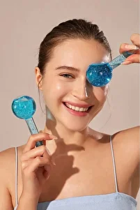 Ice Globe Buz Küresi Soğuk Terapi Topu , Buz Masaj Topu Simli ürün fotoğrafı