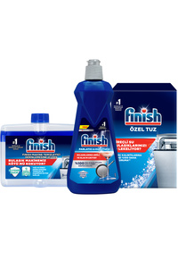 Temizlik ve Bakım Seti (Parlatıcı 400 ml + Makine Temizleyici Sıvı 250 ml + Tuz 550 g) ürün fotoğrafı