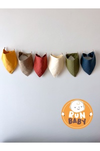 (6 Adet ) %100 Pamuk Müslin Kumaş Iki Çıtçıtlı Bebek Salya Önlük & Fular ürün fotoğrafı