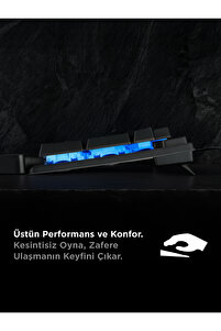 Kb-rx77 Runner Siyah Usb Rainbow Aydınlatmalı Q Bilek Destekli Gaming Klavye ürün fotoğrafı