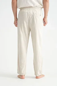 Luxe Erkek Baggy Keten Karışımı Rahat Pantolon Bol Paça Yeni Sezon ürün fotoğrafı