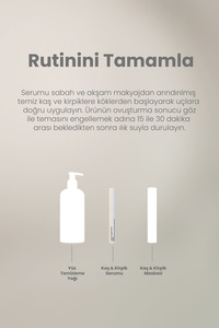 Kaş Kirpik Güçlendirici Serum 3ml – Su Bazlı Besleyici Dolgunlaştırıcı Vegan (%1 BİOTİN- %1 PEPTİT) ürün fotoğrafı