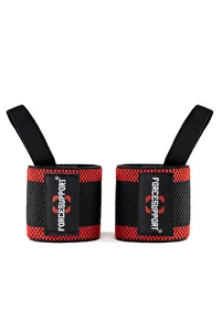 Force Fitness Crossfit Body Ağırlık Destek Bilekliği Siyah-kırmızı Şeritli (2 ADET) Şk-122 ürün fotoğrafı