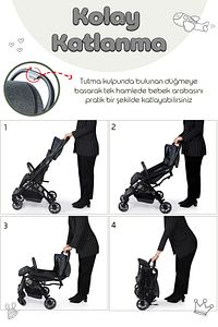 Lotus Katlanabilir Kabin Boy Travel Bebek Arabası ürün fotoğrafı